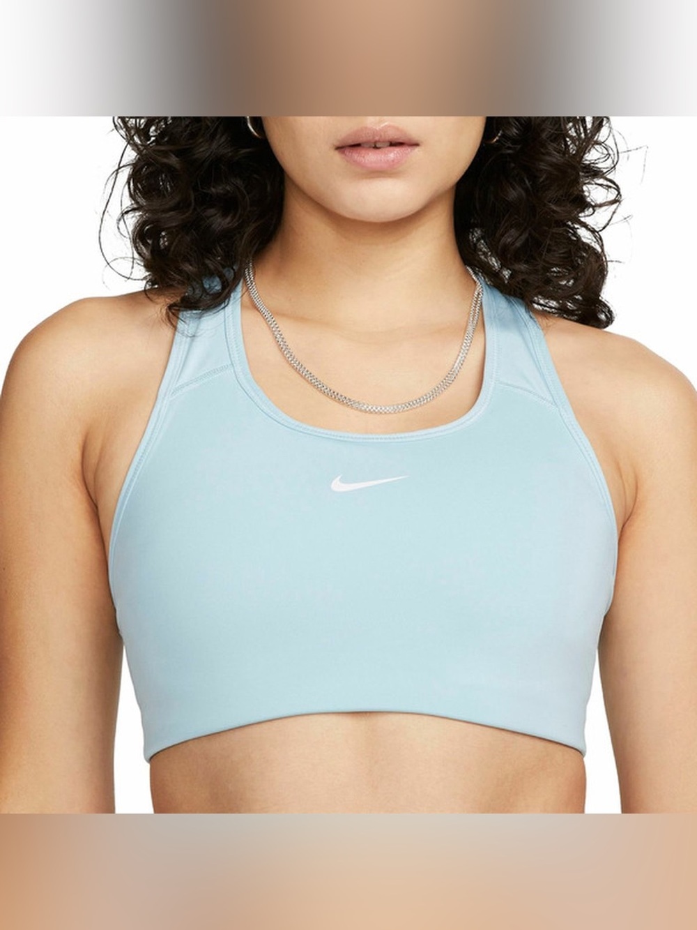 Nike Dri-FIT Light Blue Racerback Sports Bra EUC. Women's Size Large Activewear